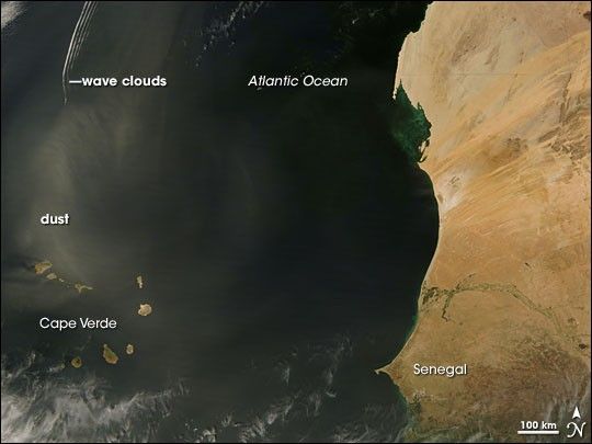 Dust over Cape Verde