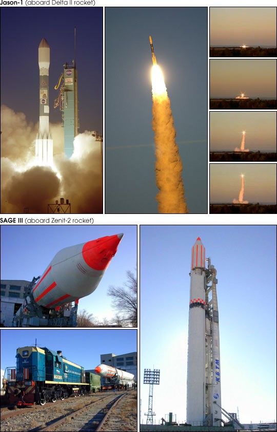 Both Jason-1 and SAGE III Launch Successfully