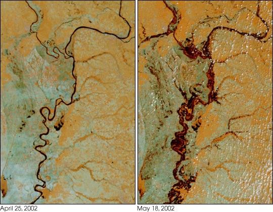 Flooding along the Mississippi