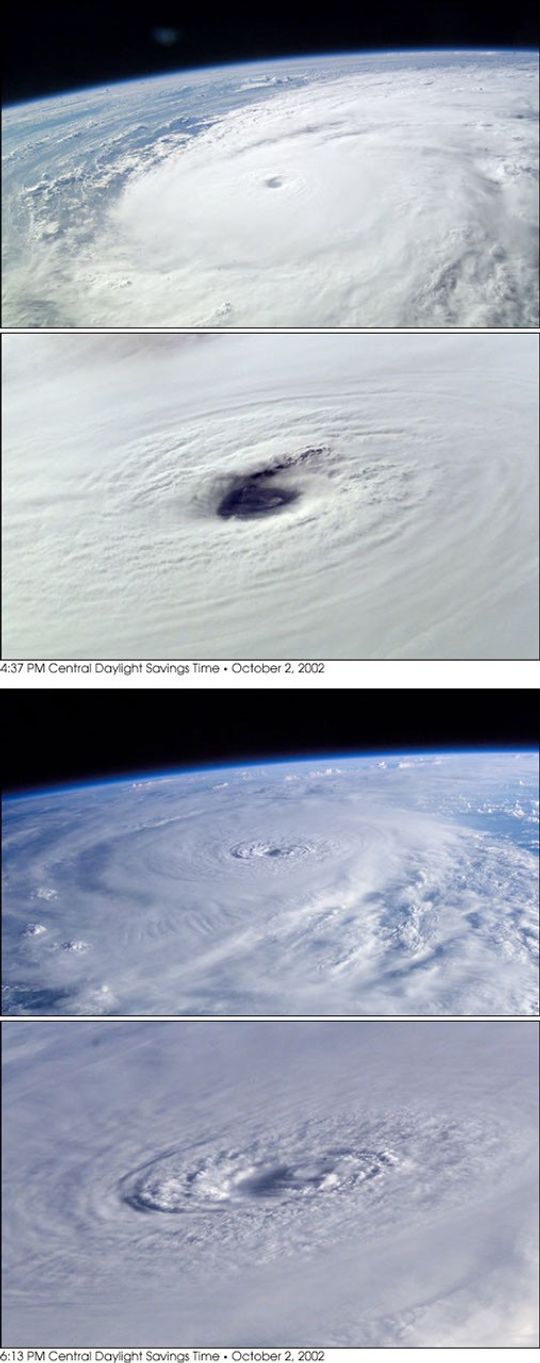 Astronaut Photos of Hurricane Lili