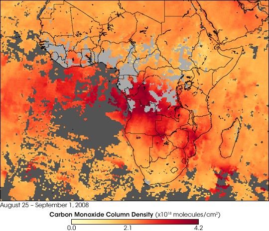 Carbon Monoxide over Africa - NASA Science