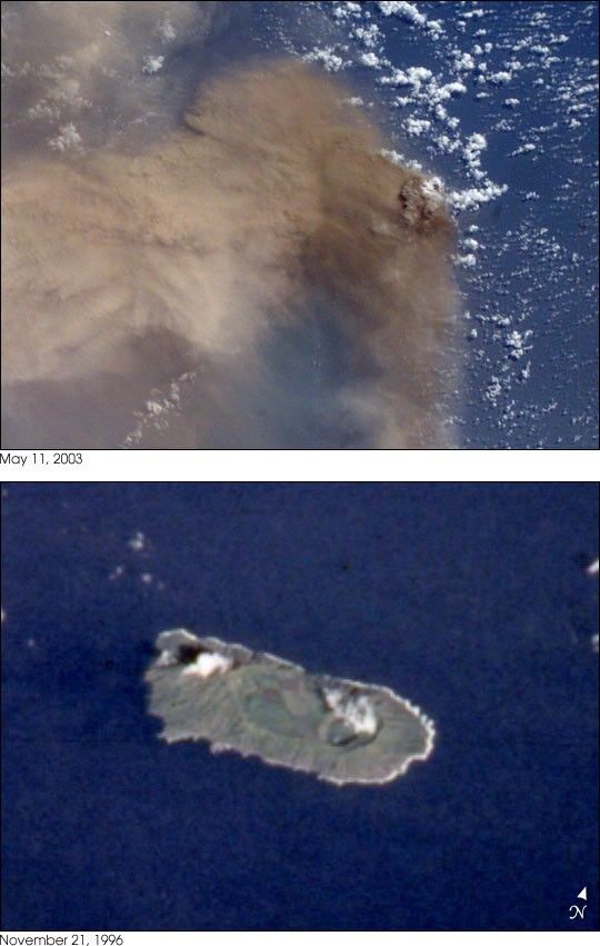 First Recorded Eruption of Anatahan Volcano