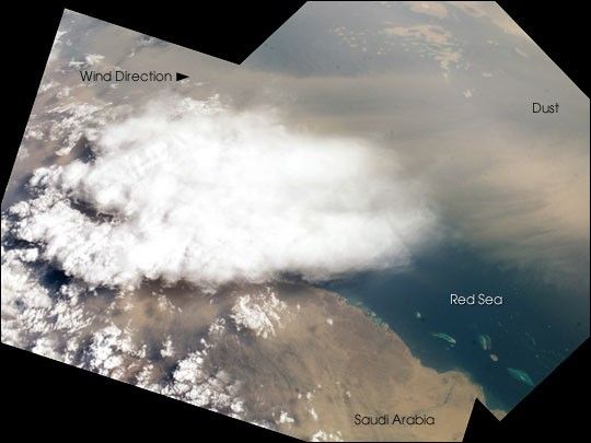 Dust Storm over the Southern Red Sea