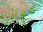 false color - February 9, 2009