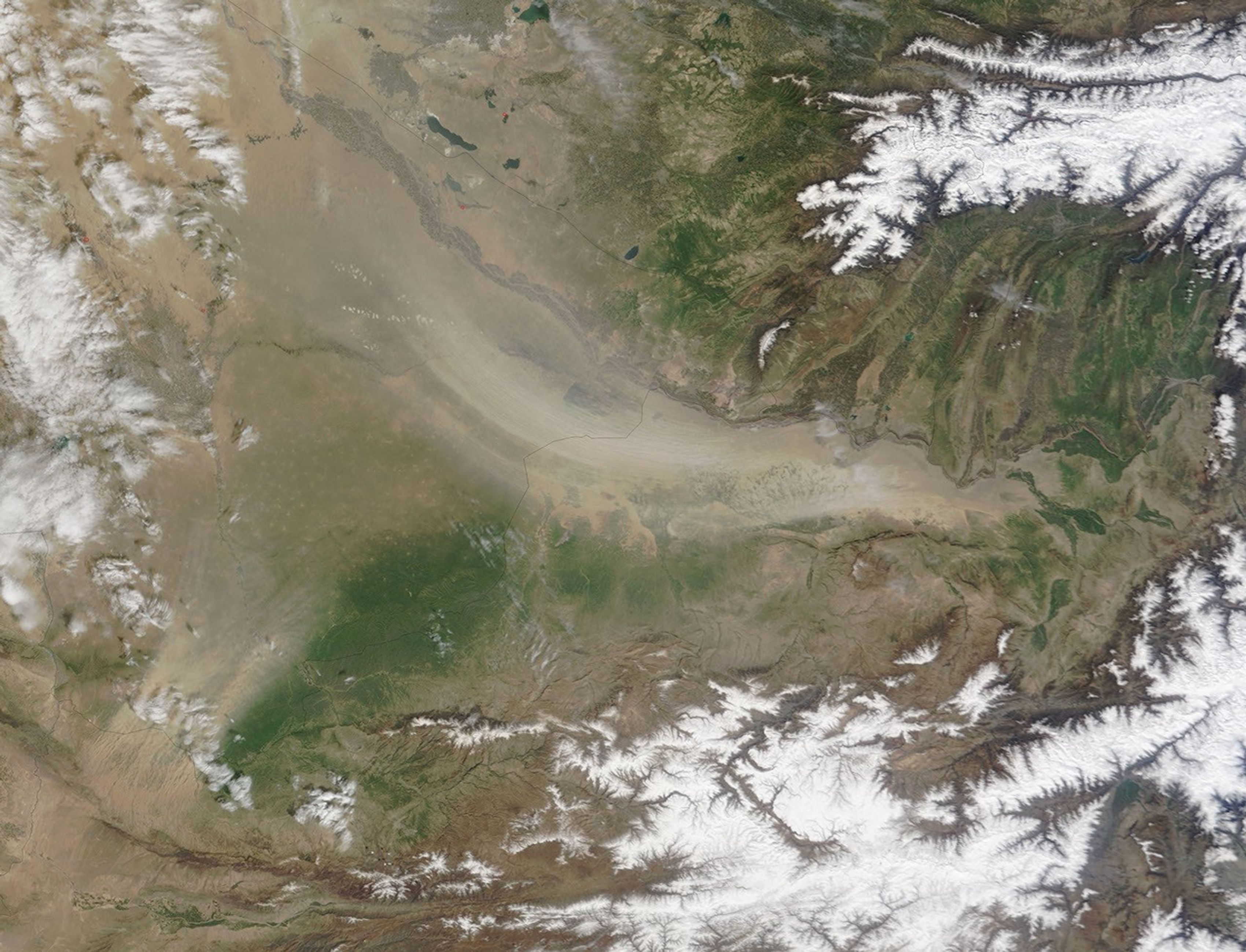 Dust Plumes over Central Asia