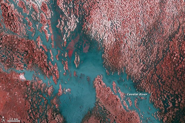 Flooding on the Cuvelai River, Namibia