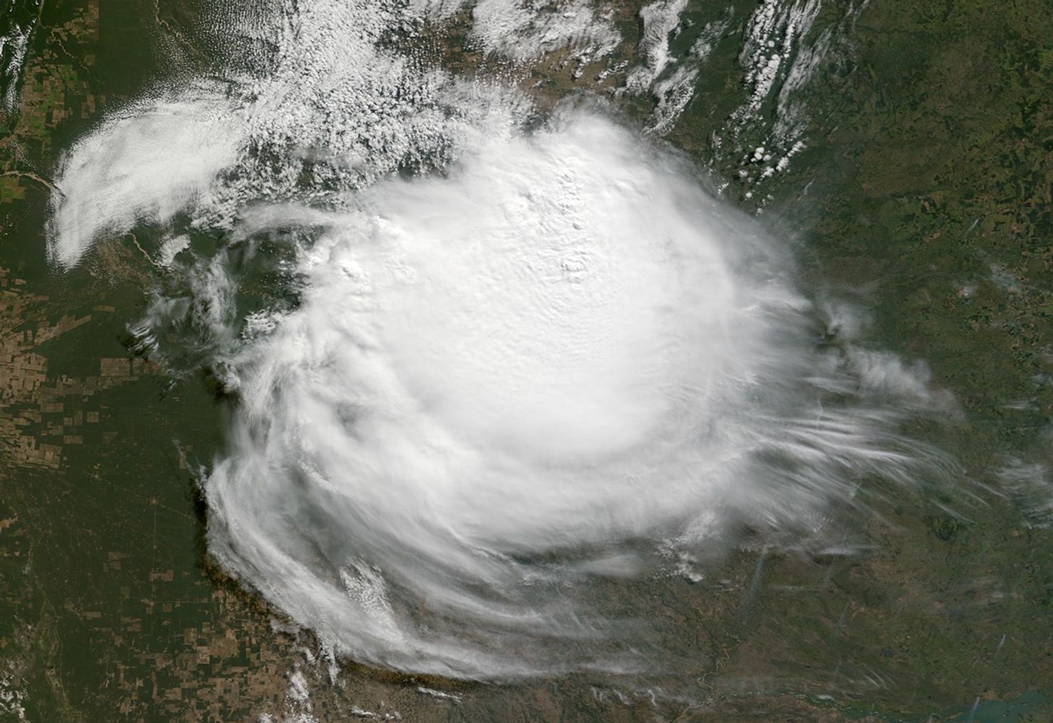 Rare Cyclonic Storm over Nothern Argentina - NASA Science