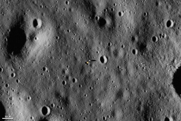 moon landing pictures from orbit
