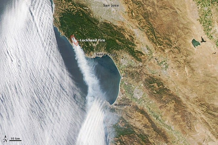 Lockheed Fire, Santa Cruz Mountains - NASA Science