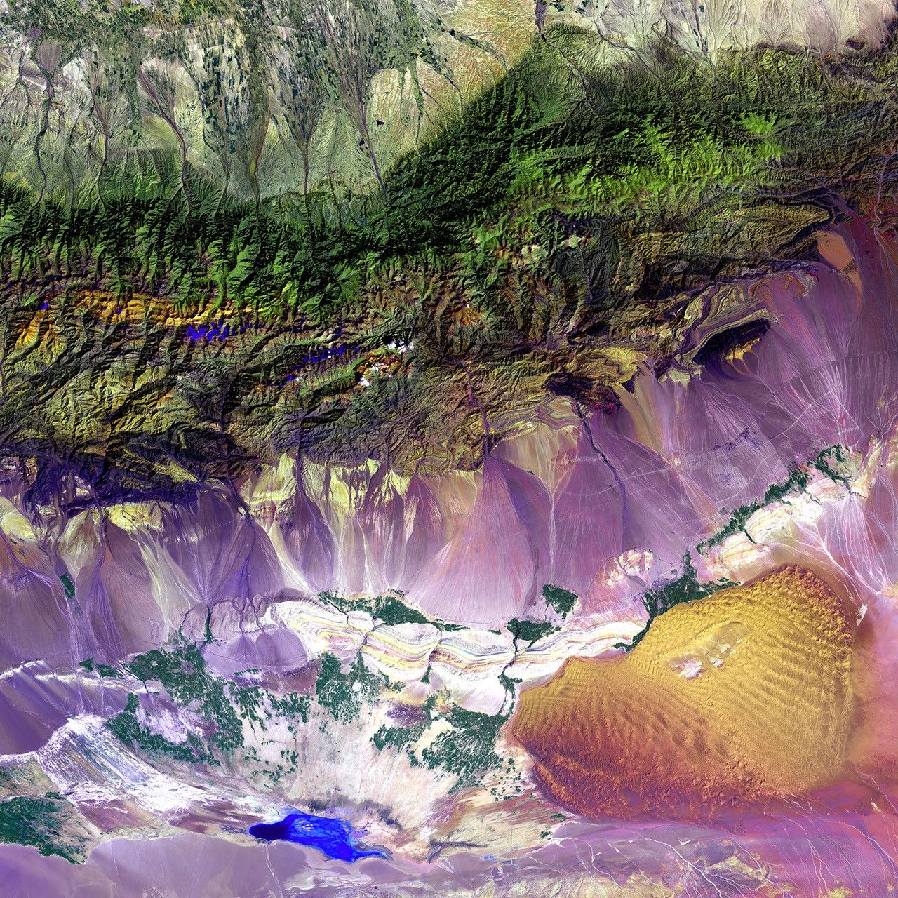 Bogda Mountains and Turpan Depression, western China