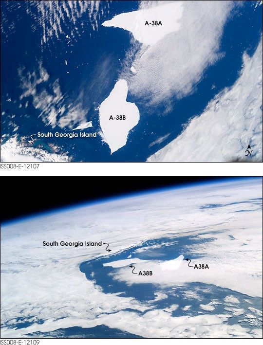 Five-Year-Old Icebergs near South Georgia Island