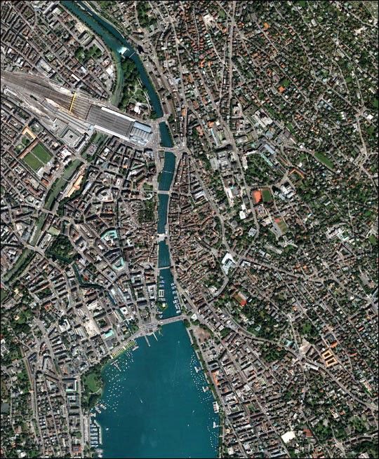 Downtown Zürich, Switzerland - NASA Science