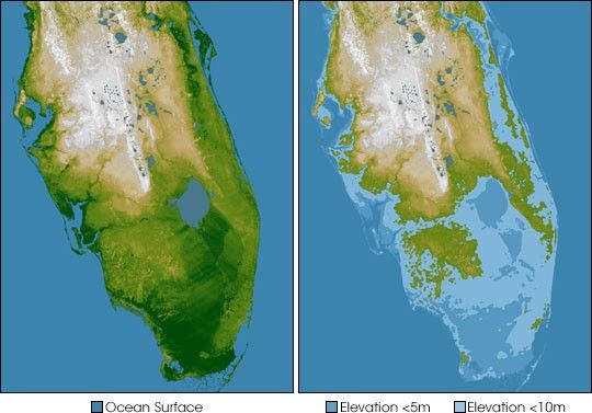 Elevation of Southern Florida