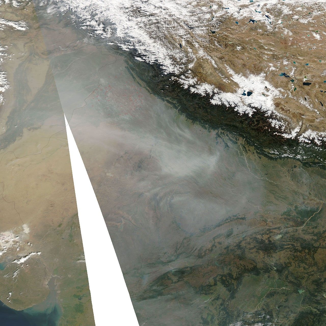 Haze over India