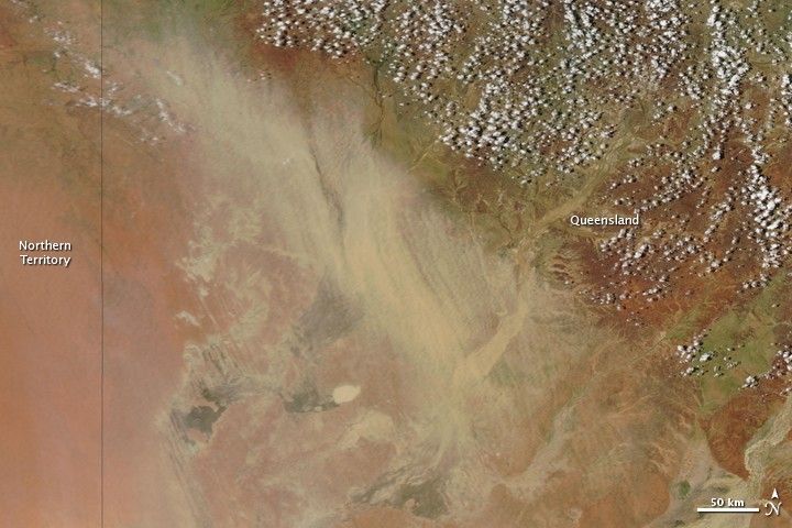 Dust over Queensland, Australia