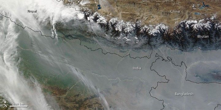 
			Haze along the Himalaya - NASA Science			