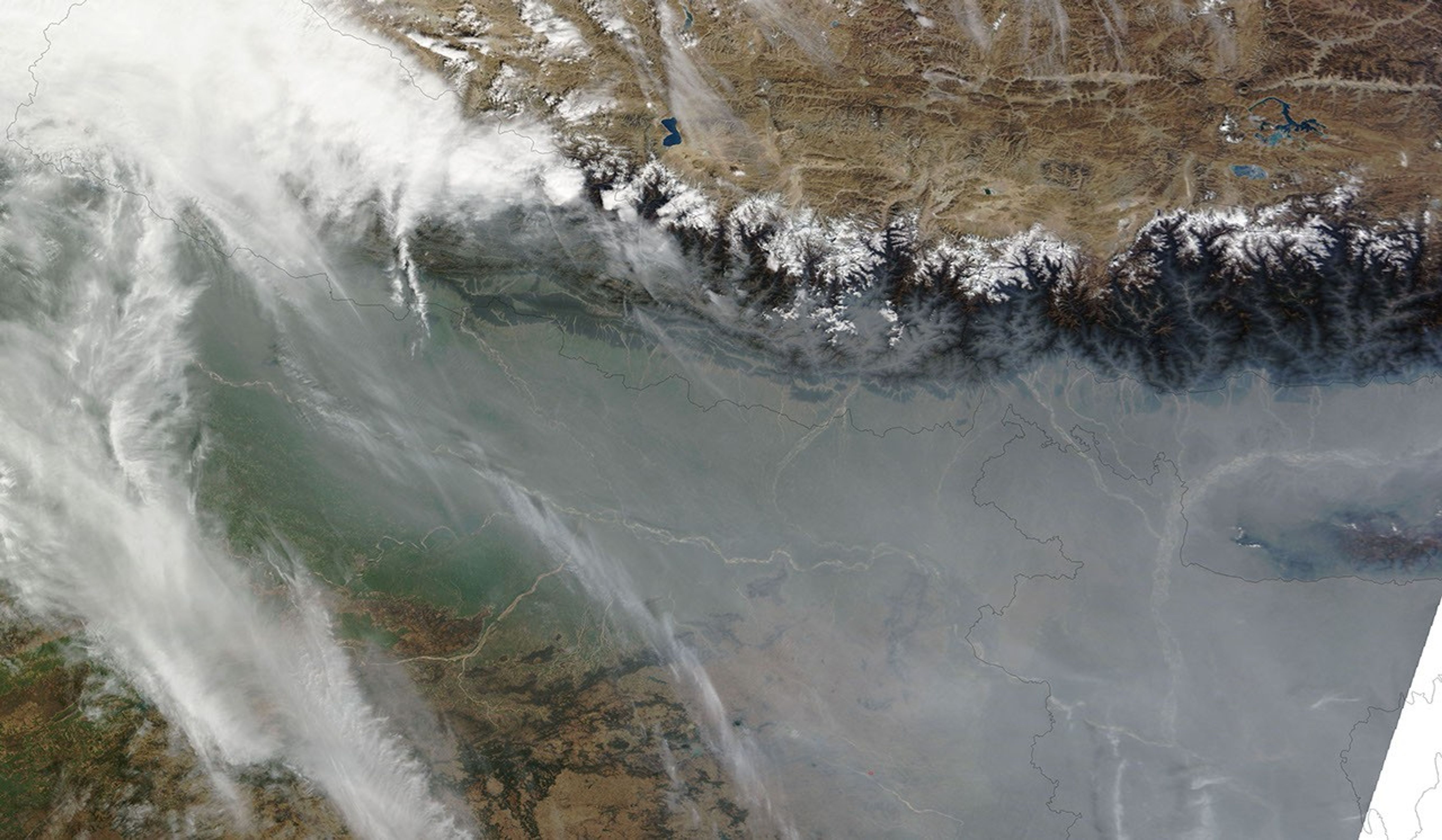 Haze along the Himalaya