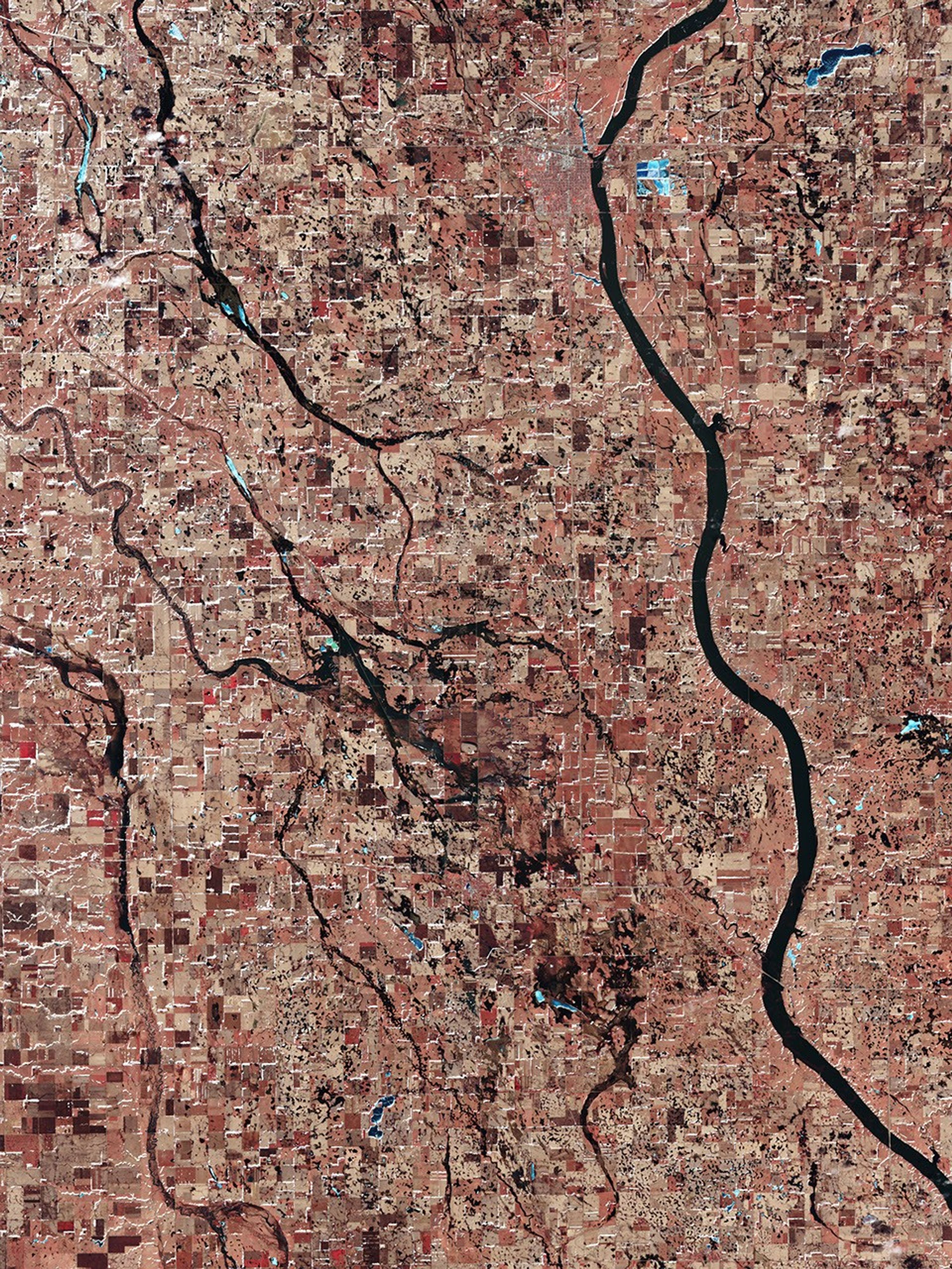 Flooding near Huron, South Dakota
