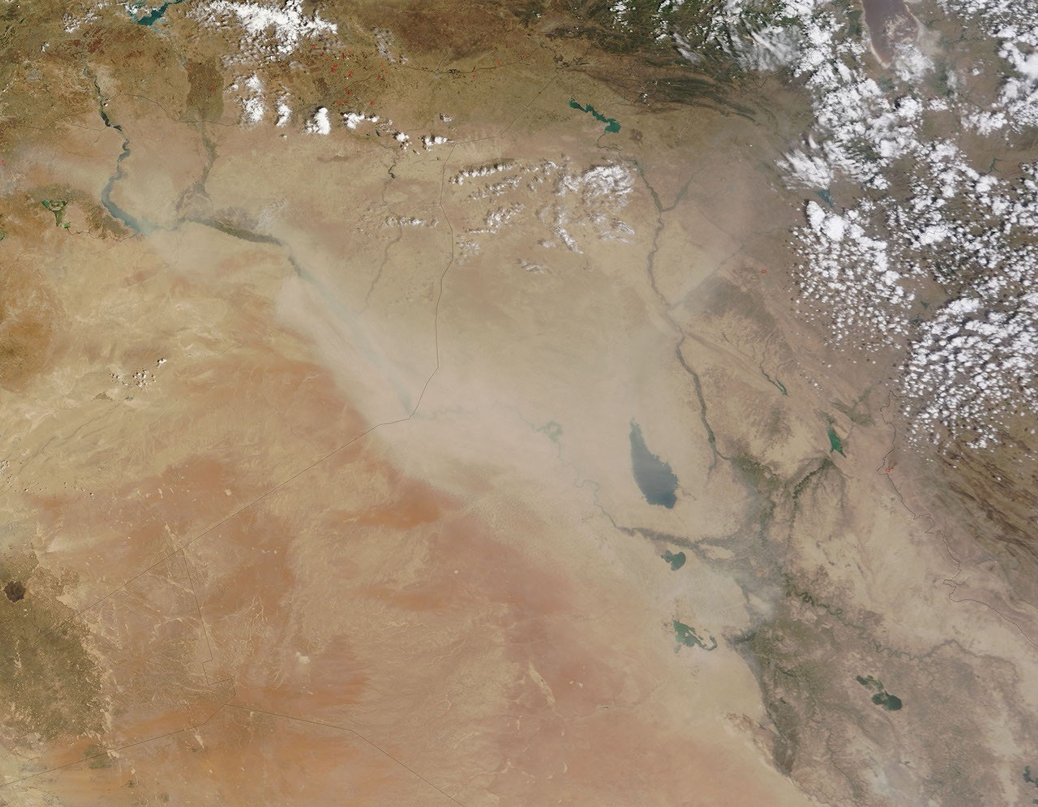 Dust over Syria and Iraq