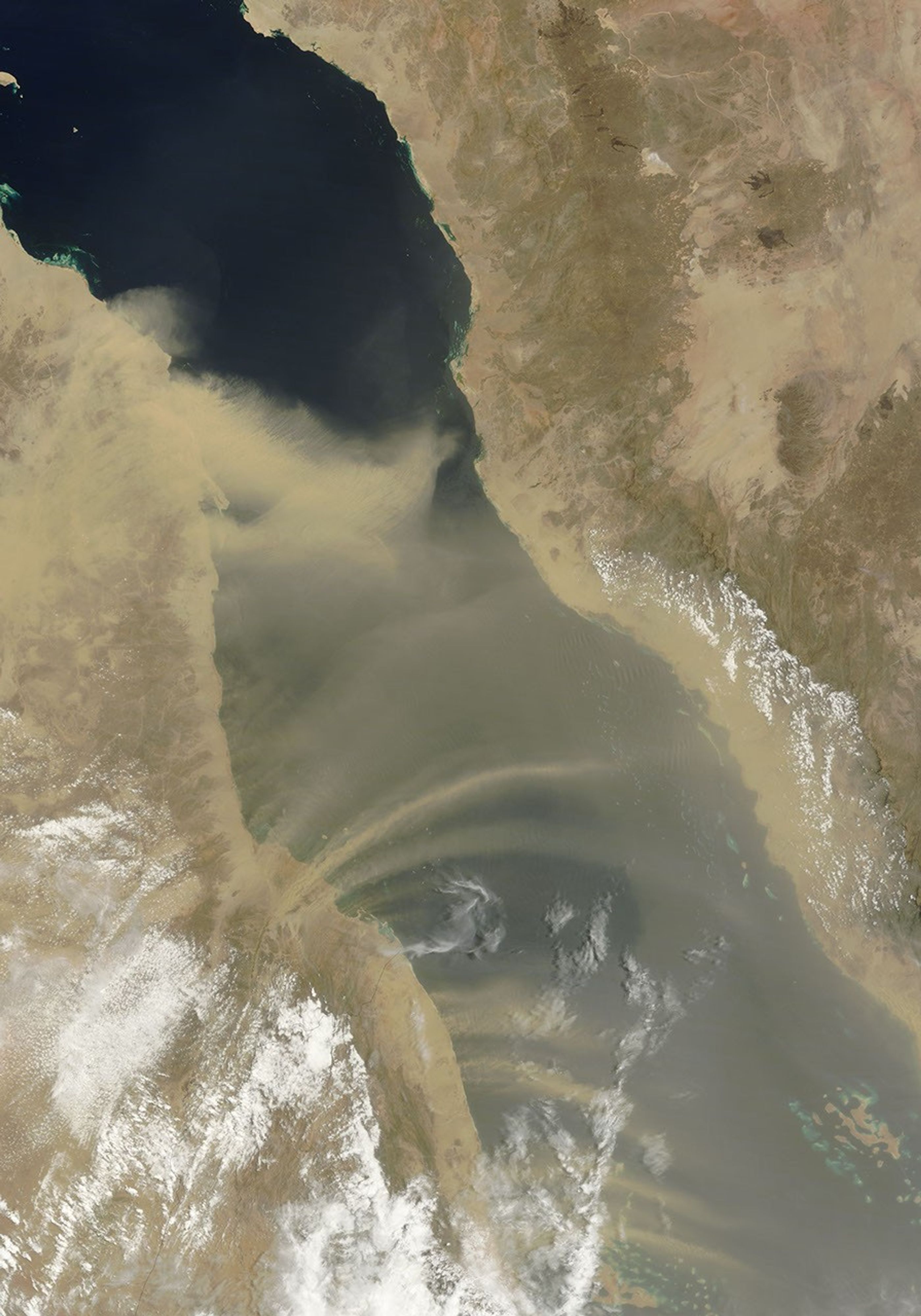 Dust Storm over the Red Sea