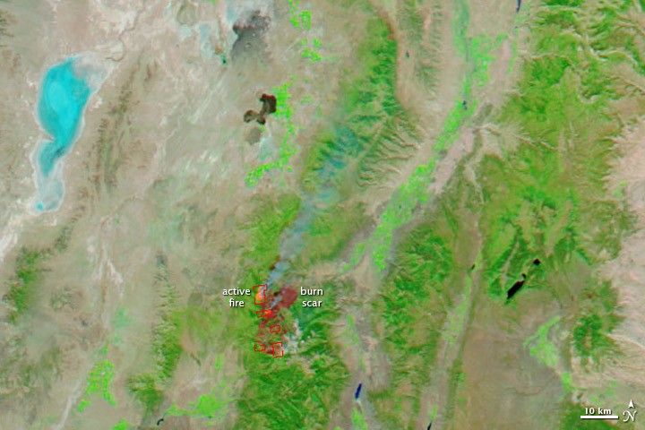 False Color (r=2,155 nm, g=876 nm, b=670 nm) - September 21, 2010