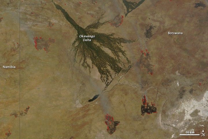 Fires in Botswana
