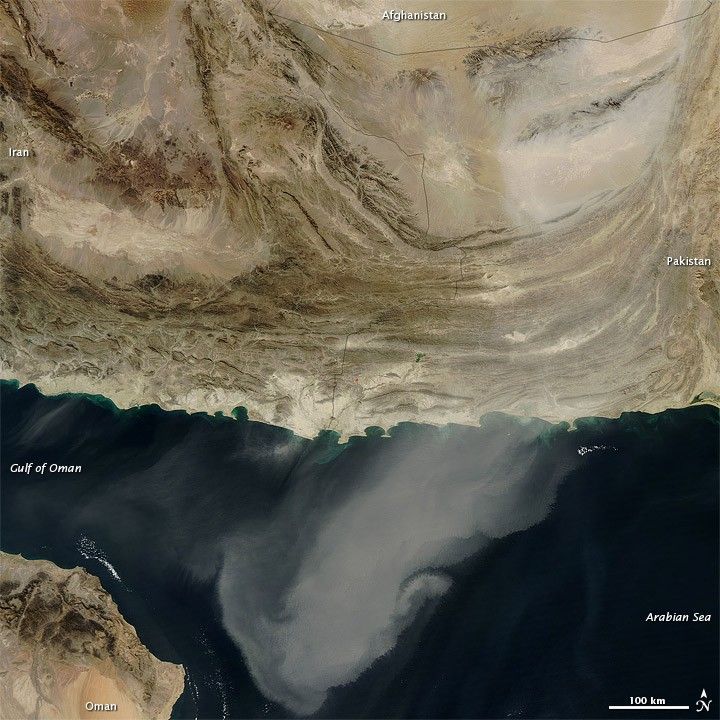 Dust Storm over Southwest Asia
