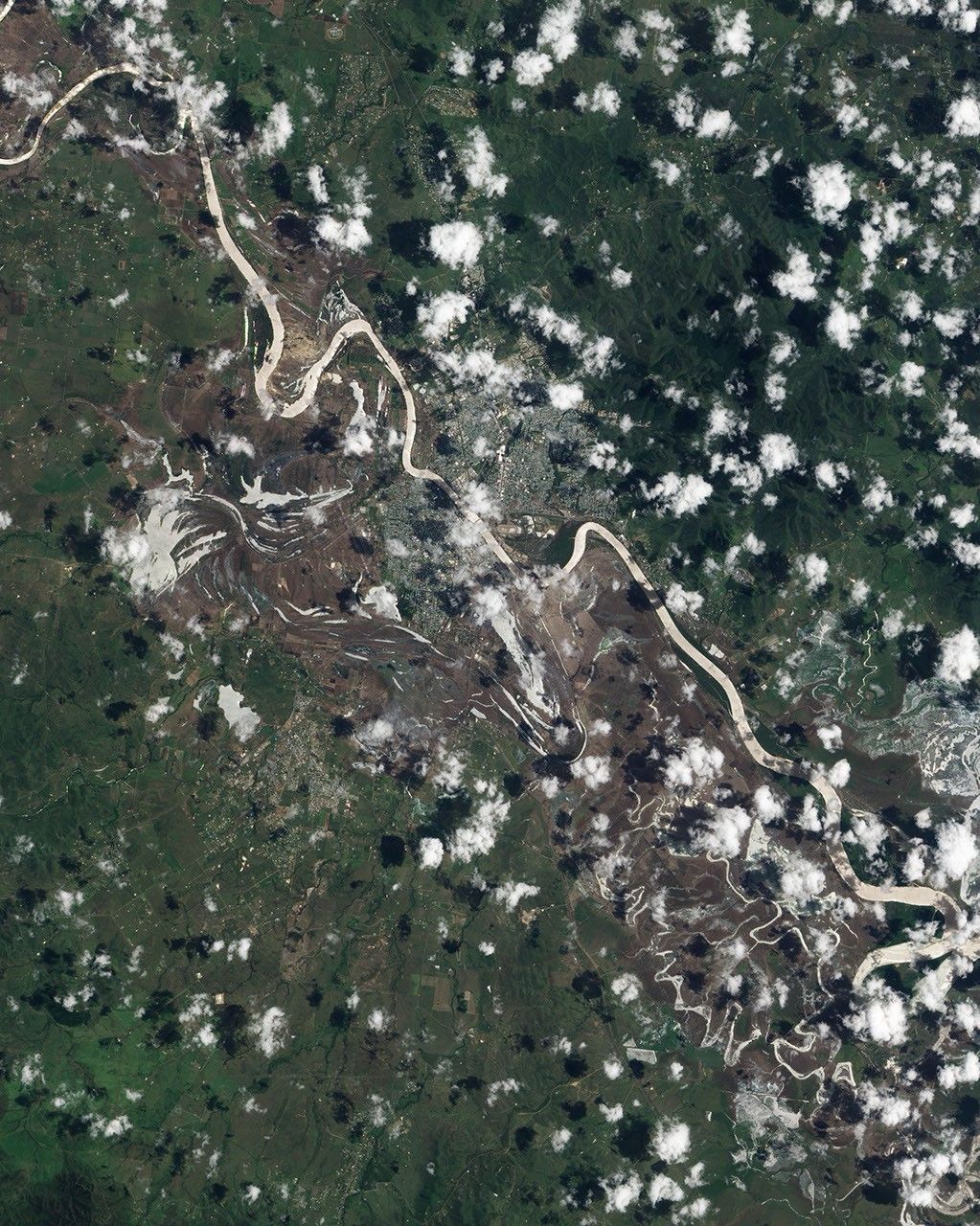 Receding Flood Waters around Rockhampton, Queensland