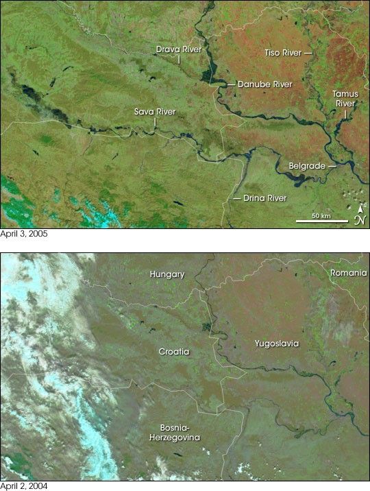 
			Spring Floods in Central Europe - NASA Science			