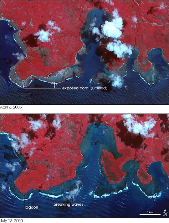 Tectonic Uplift near Sumatra