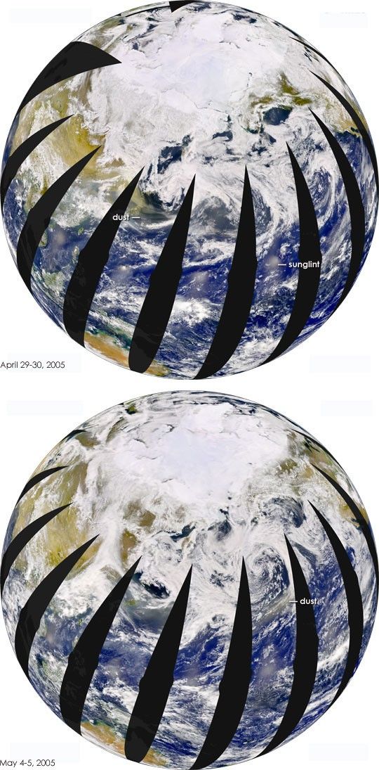 Dust over the Pacific