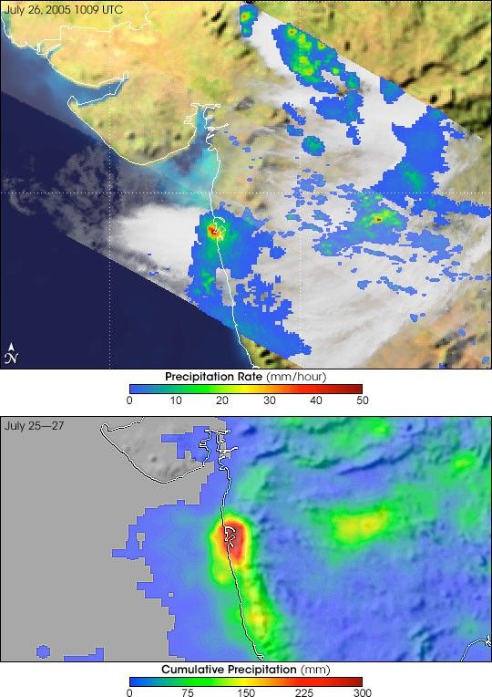 Record Rainfall over Bombay