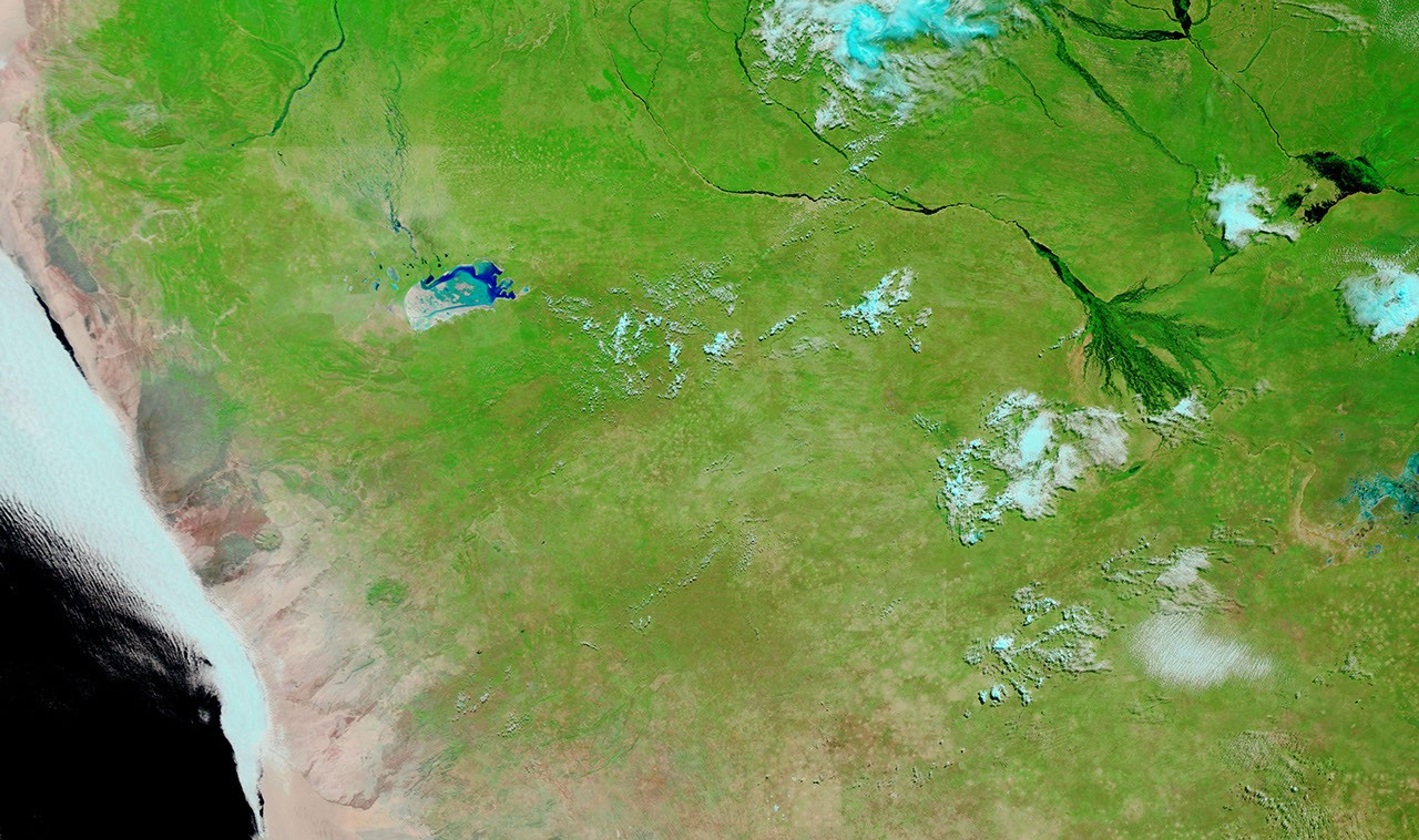Flooding across Northern Namibia
