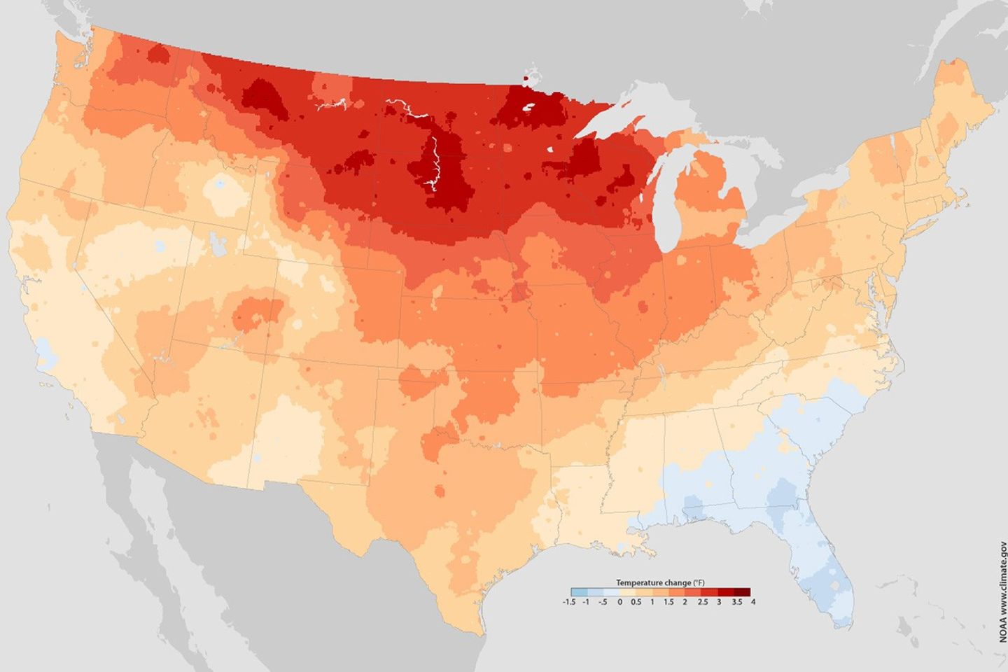 January Minimums, 1981–2010 compared to 1971–2000 - 1981 - 2010