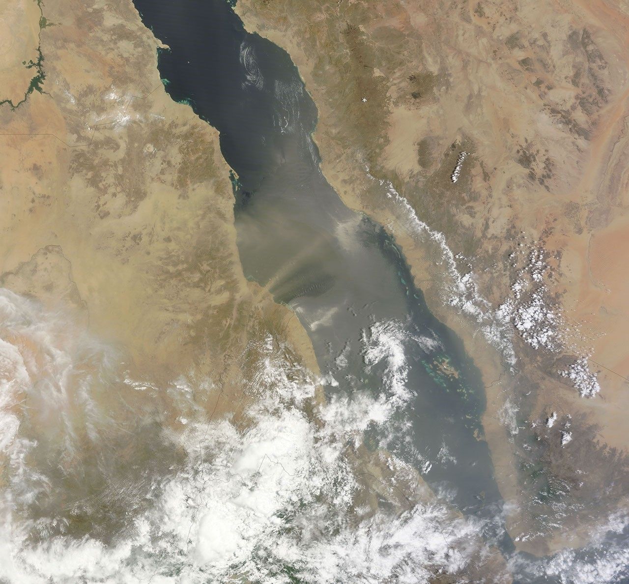 Dust over the Red Sea