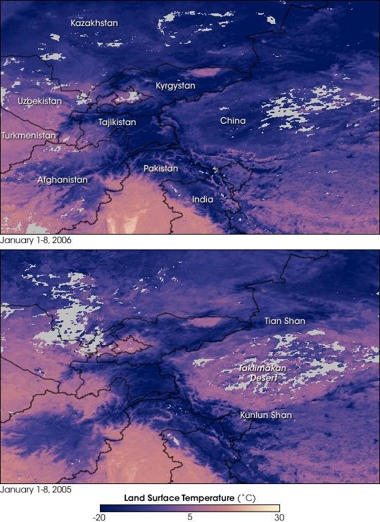 Severe Cold in Southern Asia