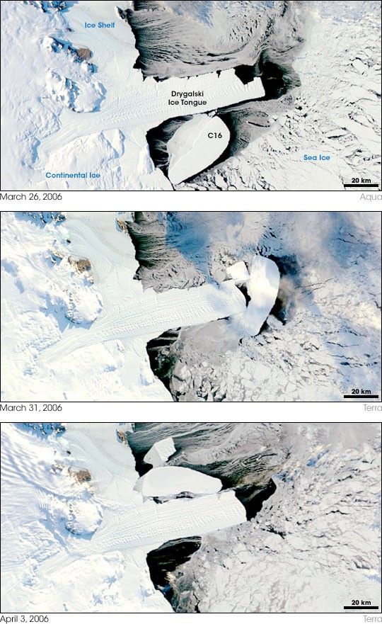 Antarctic Ice Collision