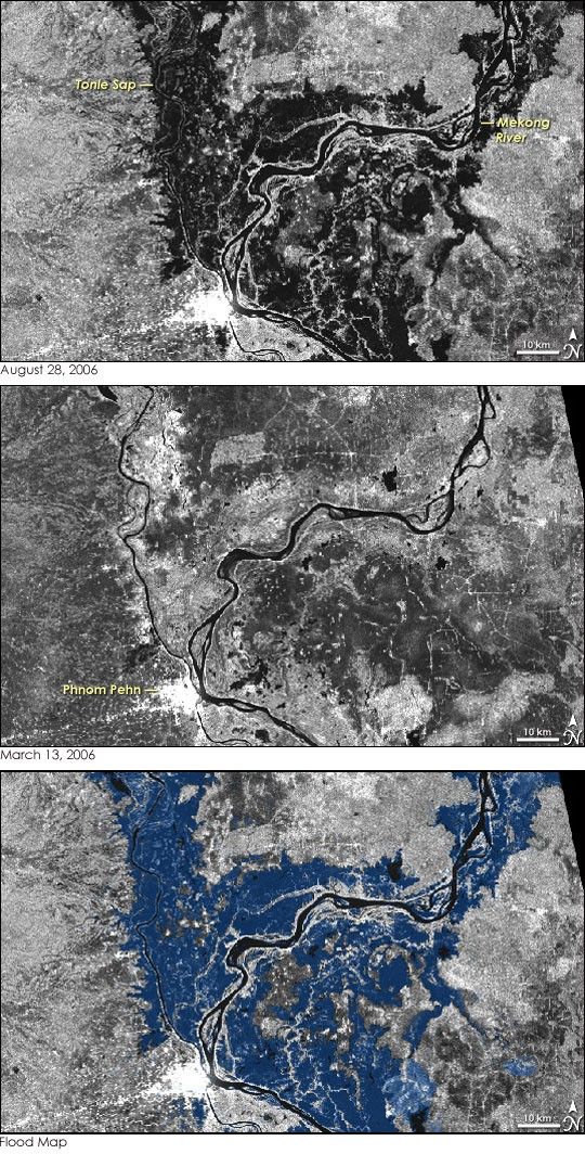 Wet-Season Floods Along the Mekong River