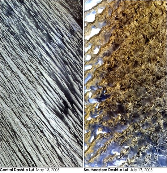 Diverse Terrain of Iran’s Dasht-e Lut