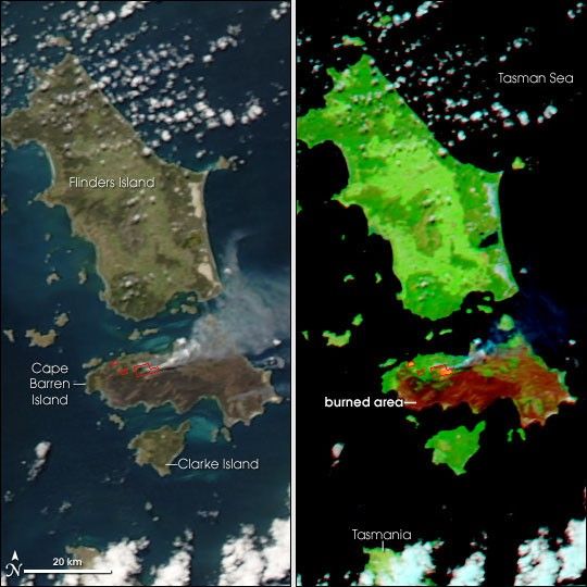 Fires Scorch Cape Barren Island