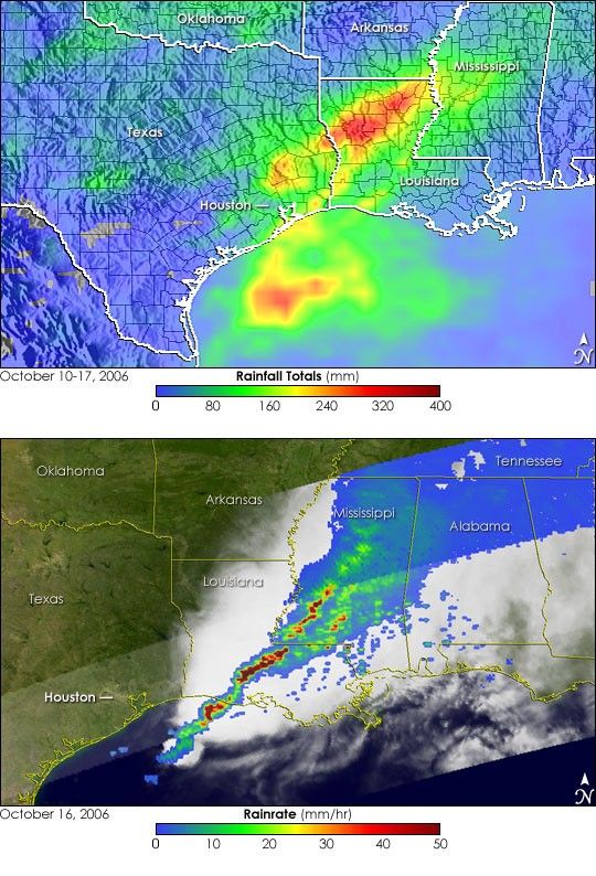 Severe Thunderstorms over the Southeastern United States