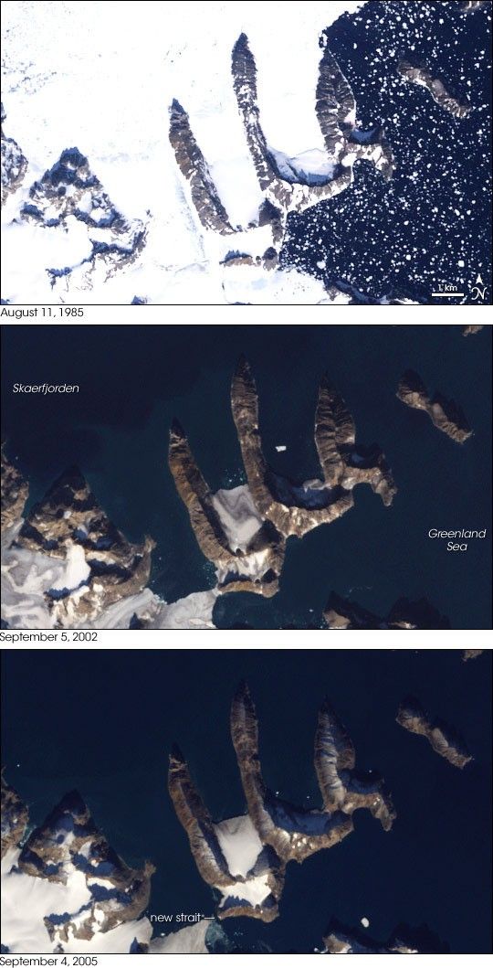 Melting Ice Reveals New Island off Greenland