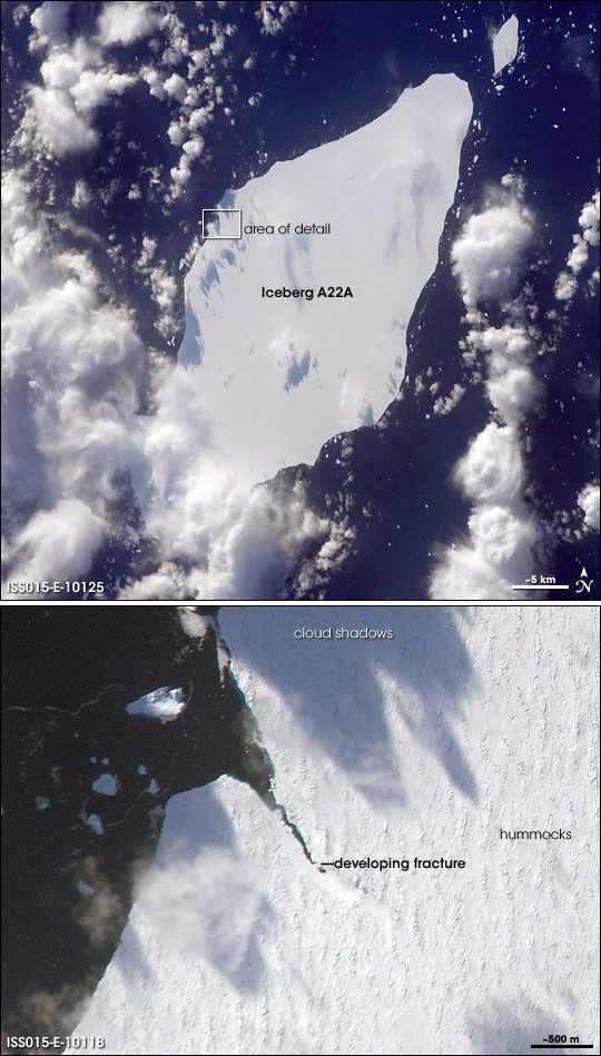 Iceberg A22A, South Atlantic Ocean
