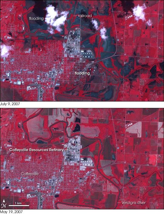 Flooding in Coffeyville, Kansas
