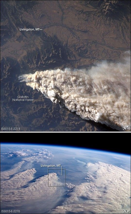 Smoke Plumes over Idaho and Montana