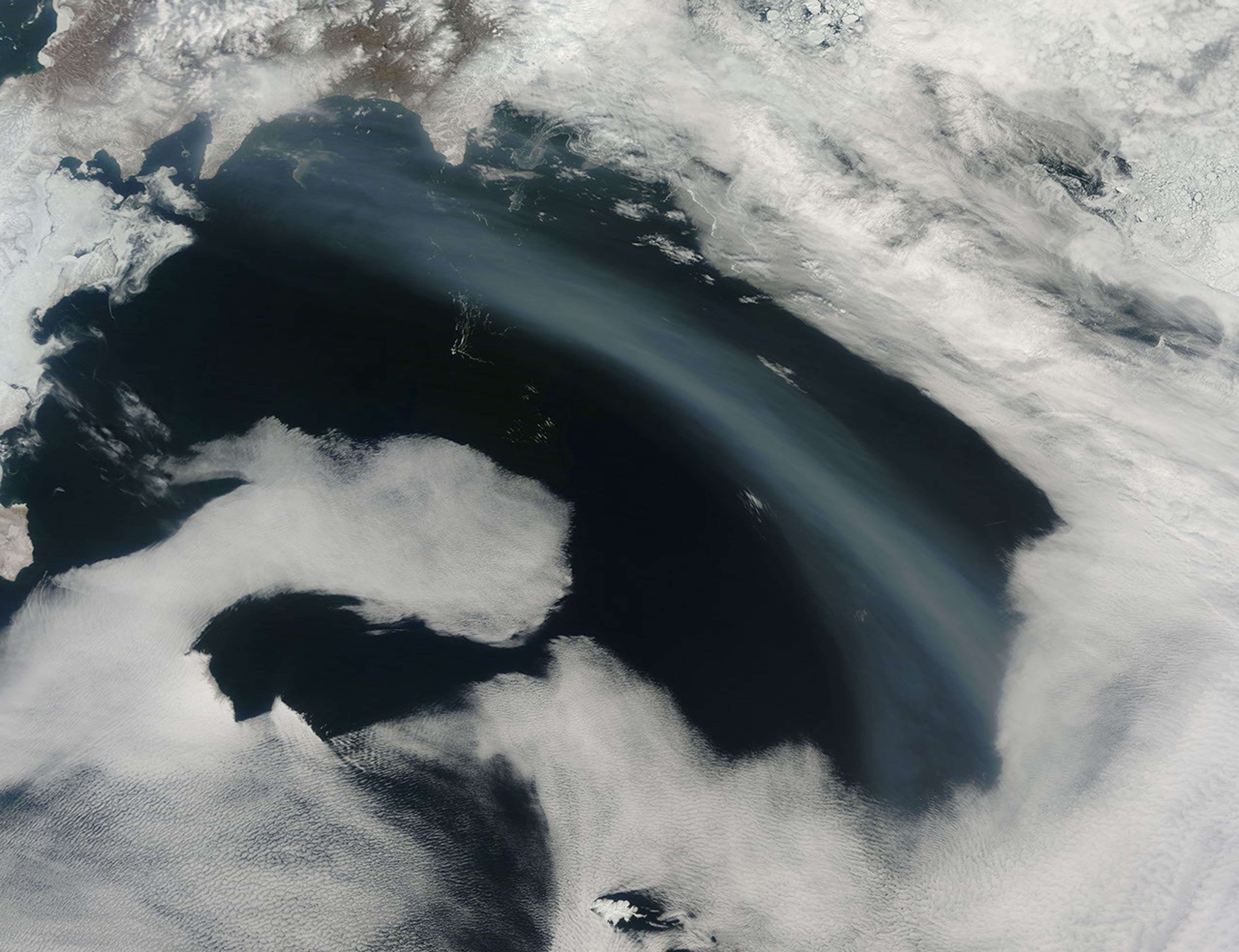 Smoke Plume from Baikal over Bering?