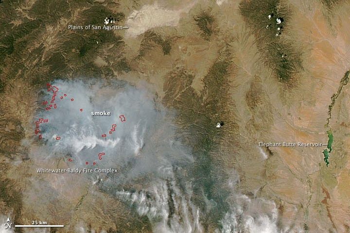 
			Whitewater-Baldy Fire in New Mexico - NASA Science			
