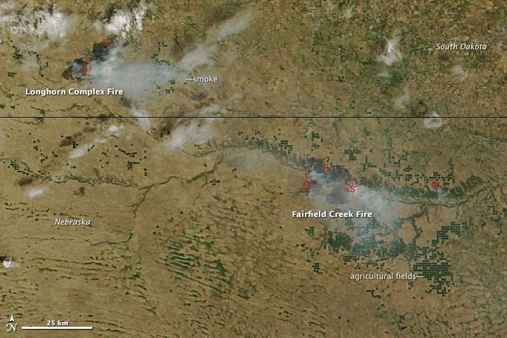 Wildfires in South Dakota and Nebraska