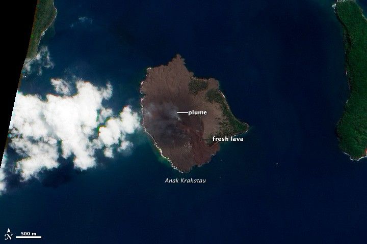 Fresh Lava Flows on Anak Krakatau