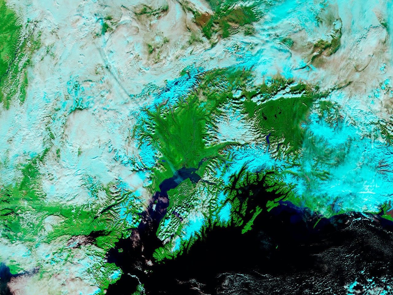 Flooding along the Susitna River